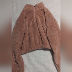 ✏️SO teddy bear mock neck jacket